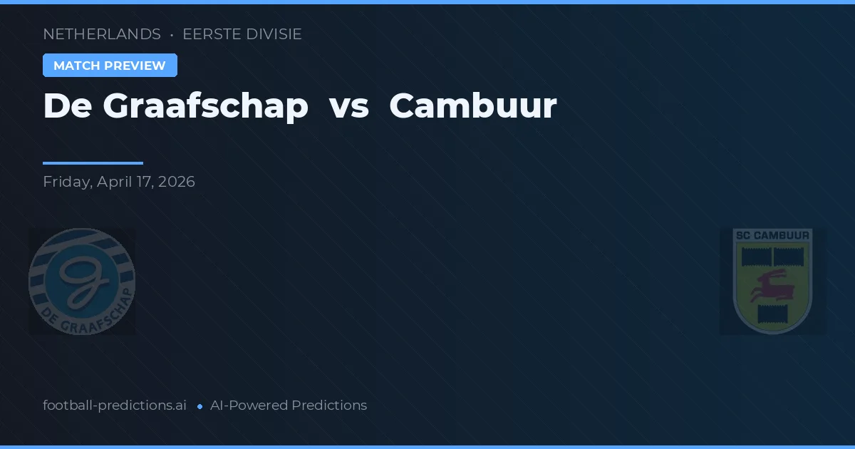 De Graafschap vs SC Cambuur — voorspelling en vooruitblik wedstrijd
