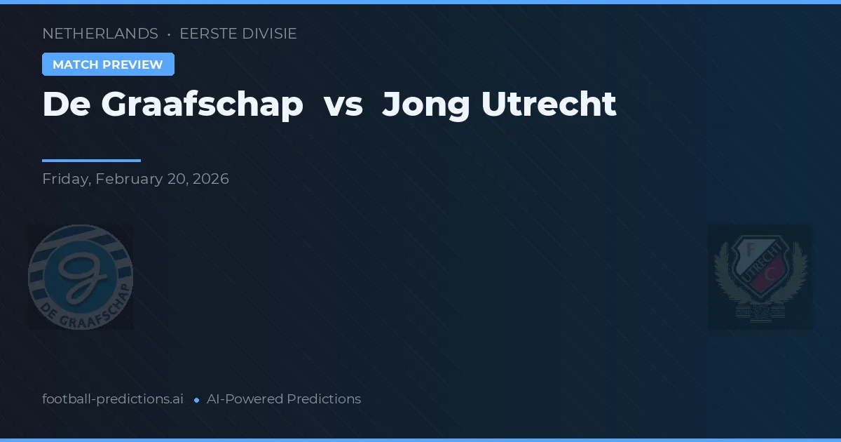De Graafschap vs Jong Utrecht — voorspelling en vooruitblik wedstrijd
