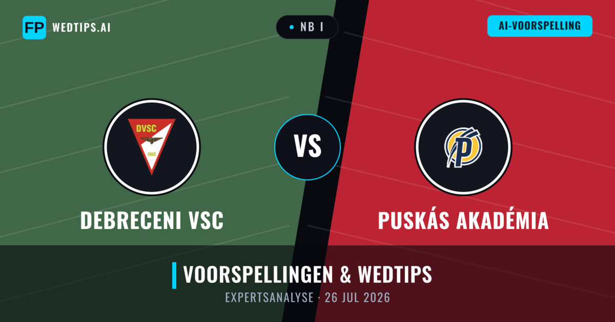 Debreceni VSC vs Puskás Akadémia — voorspelling en vooruitblik wedstrijd