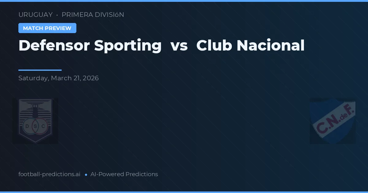 Defensor Sporting vs Club Nacional de Football — voorspelling en vooruitblik wedstrijd