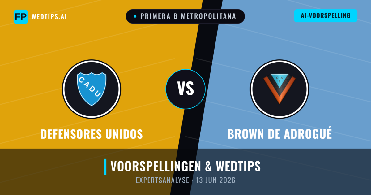 Defensores Unidos vs Brown de Adrogué — voorspelling en vooruitblik wedstrijd
