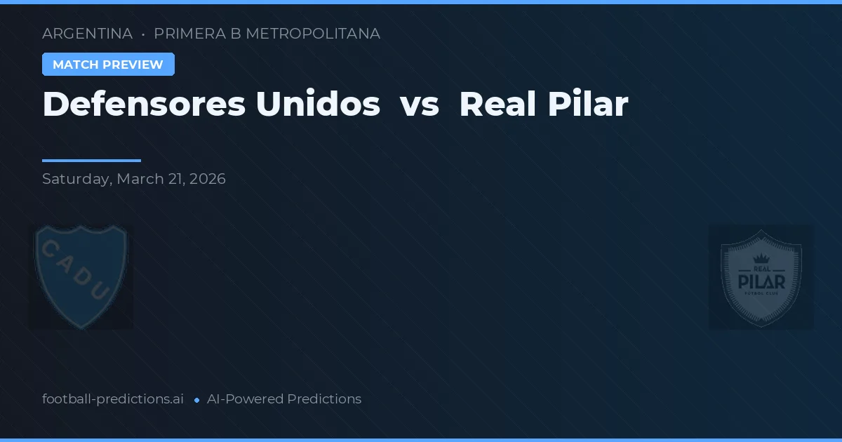 Defensores Unidos vs Real Pilar — voorspelling en vooruitblik wedstrijd