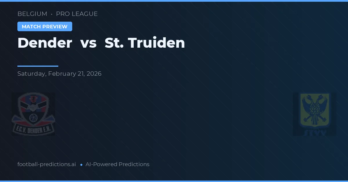 Dender vs St. Truiden — voorspelling en vooruitblik wedstrijd