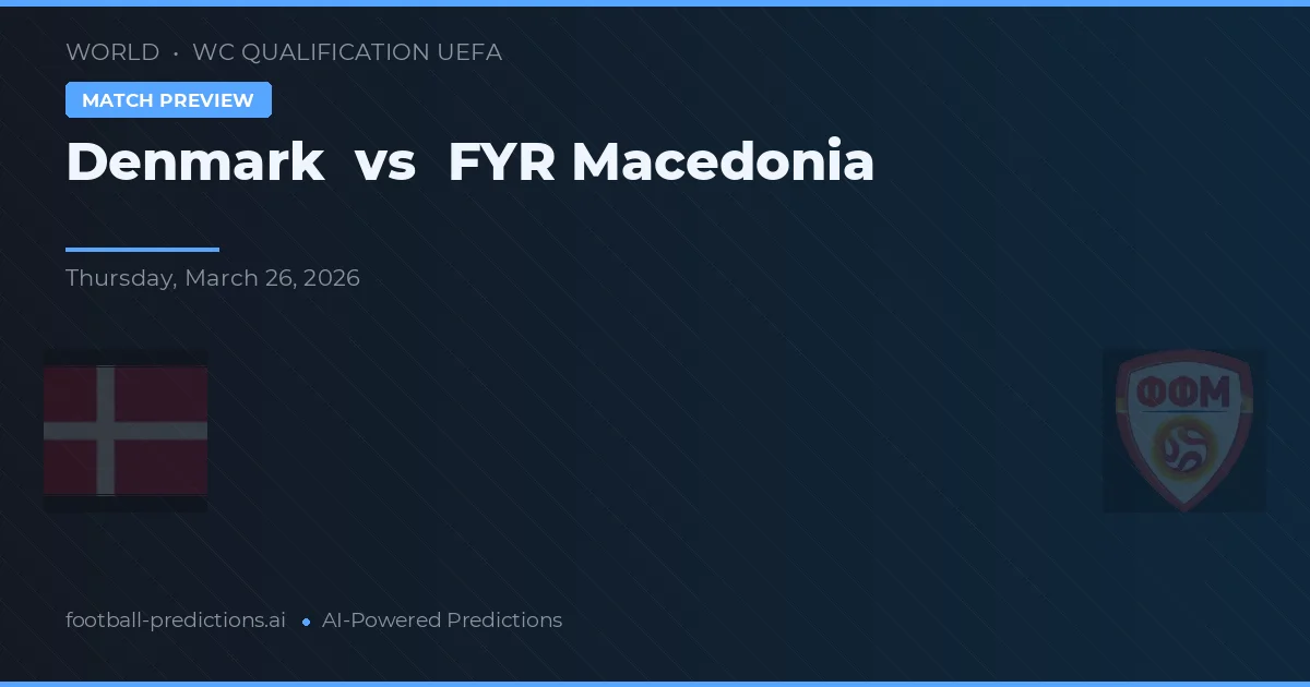 Denemarken vs Macedonië — voorspelling en vooruitblik wedstrijd