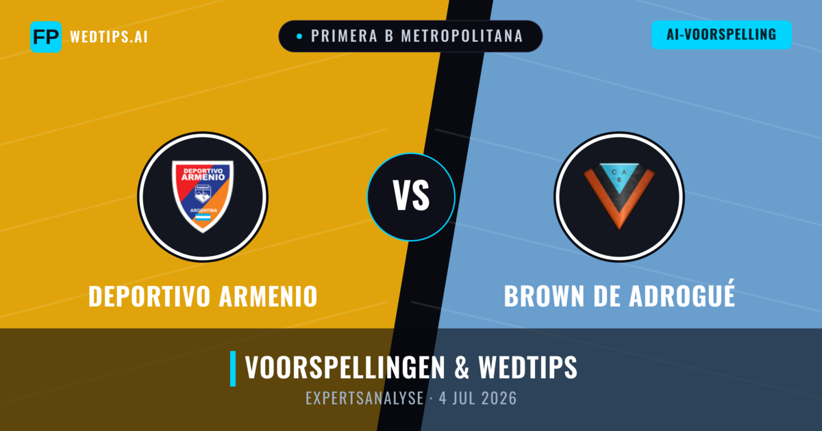 Deportivo Armenio vs Brown de Adrogué — voorspelling en vooruitblik wedstrijd
