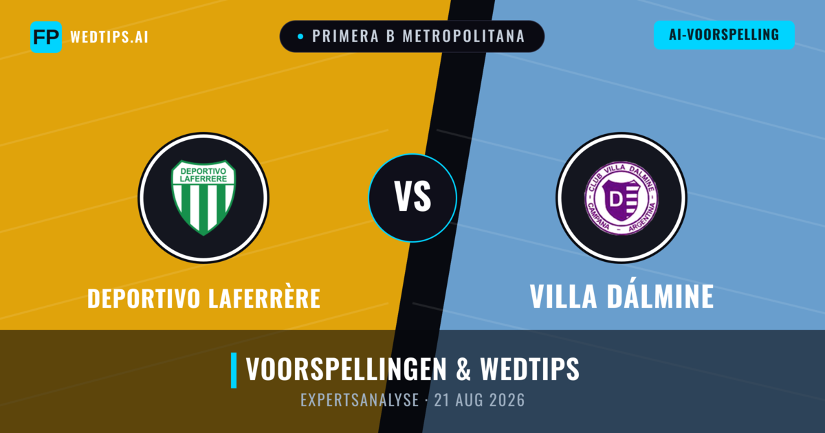 Deportivo Laferrère vs Villa Dálmine — voorspelling en vooruitblik wedstrijd