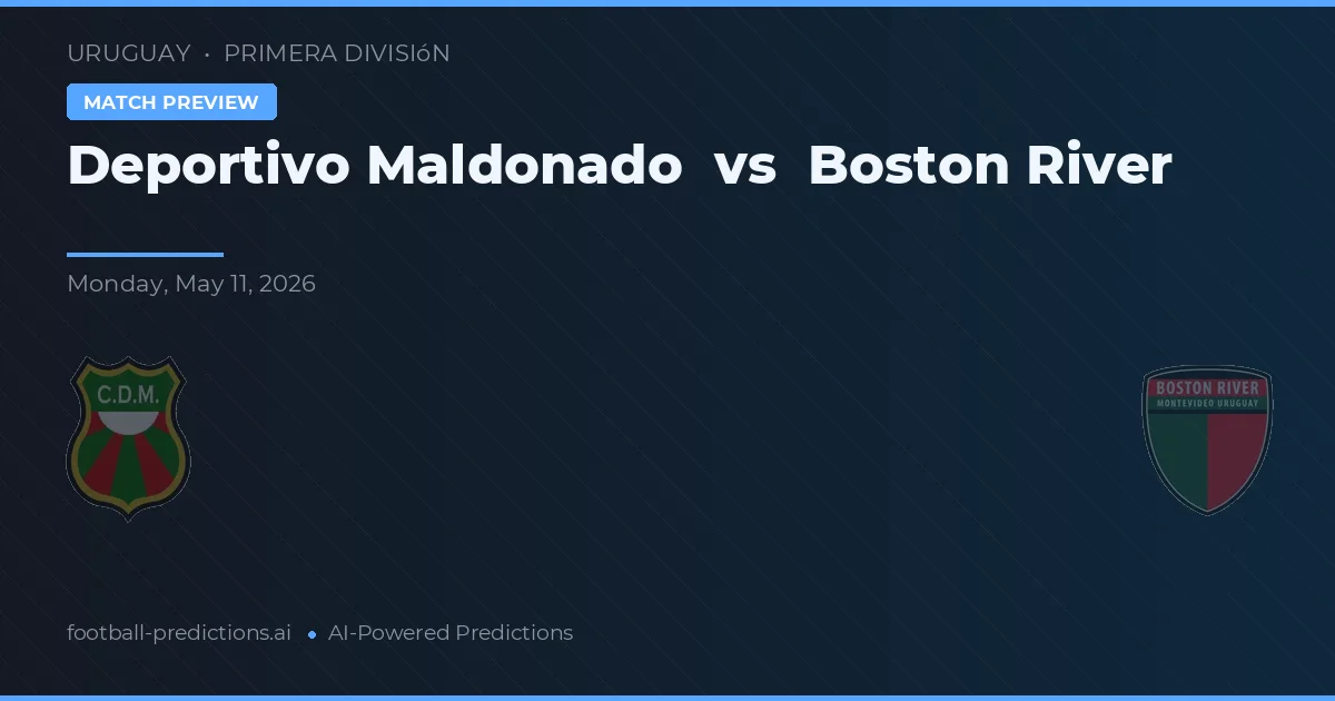 Deportivo Maldonado vs Boston River — voorspelling en vooruitblik wedstrijd