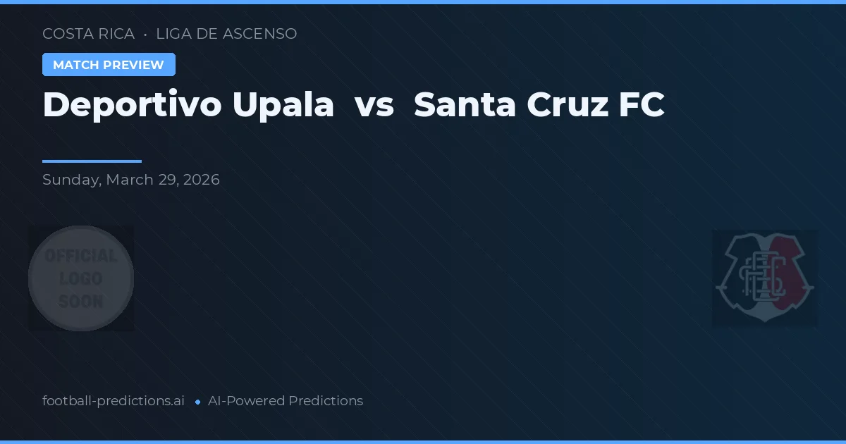 Deportivo Upala vs Santa Cruz FC — voorspelling en vooruitblik wedstrijd