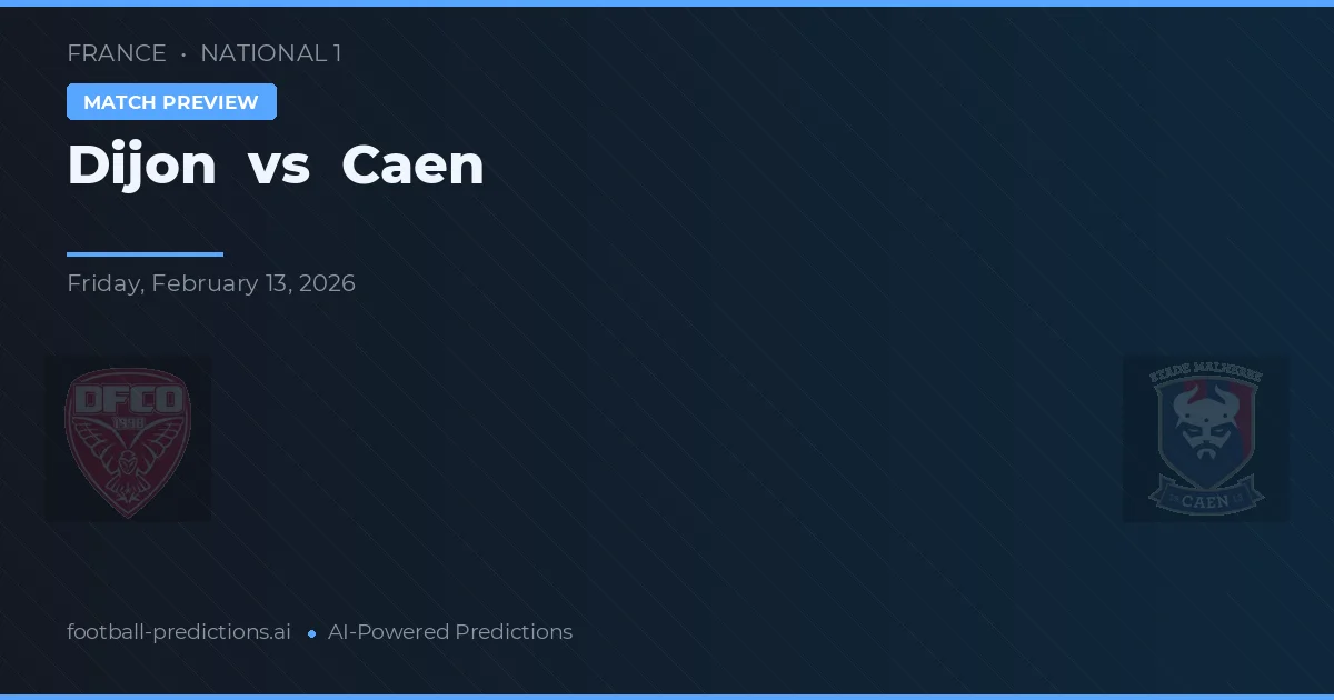 Dijon vs Caen — voorspelling en vooruitblik wedstrijd