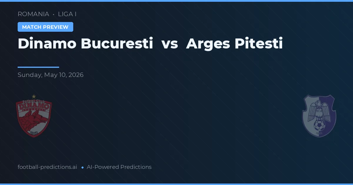 Dinamo Boekarest vs Arges Pitești — voorspelling en vooruitblik wedstrijd