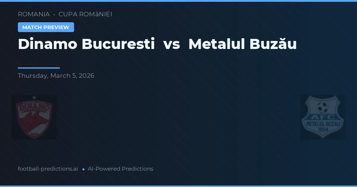 Dinamo Boekarest vs Metalul Buzău — voorspelling en vooruitblik wedstrijd