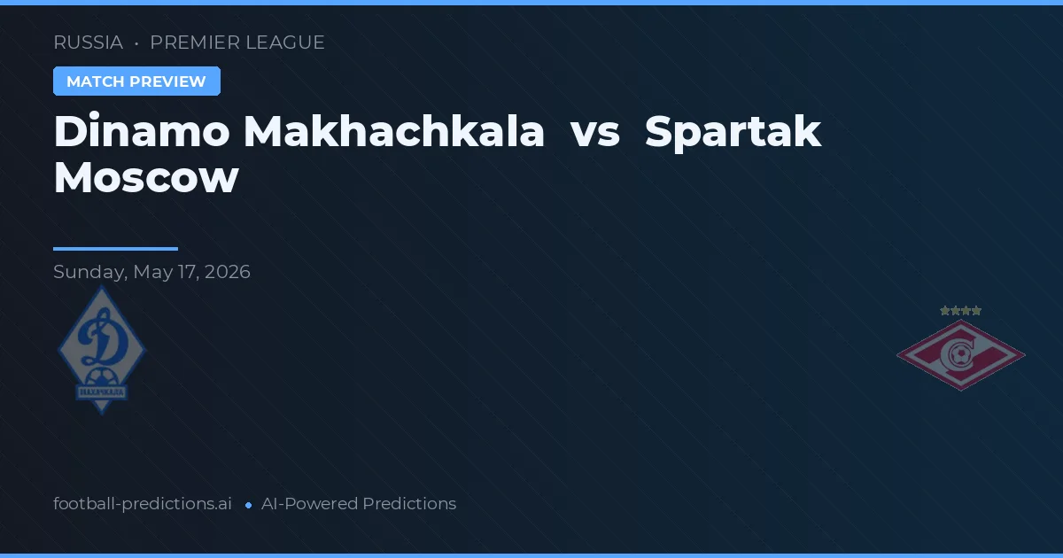 Dinamo Makhachkala vs Spartak Moskou — voorspelling en vooruitblik wedstrijd