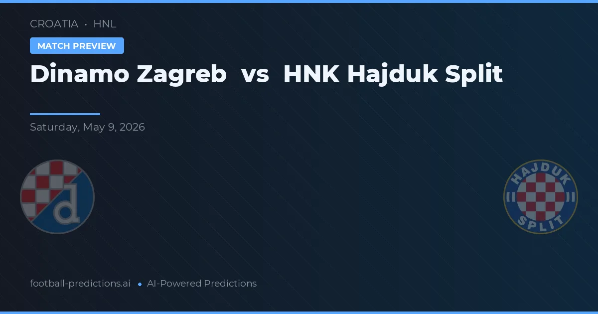 Dinamo Zagreb vs HNK Hajduk Split — voorspelling en vooruitblik wedstrijd