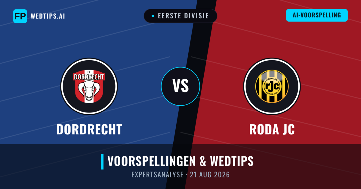 Dordrecht vs Roda JC — voorspelling en vooruitblik wedstrijd