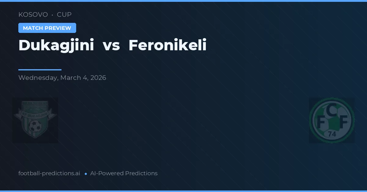 Dukagjini vs Feronikeli — voorspelling en vooruitblik wedstrijd