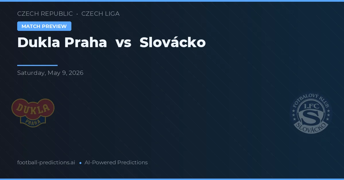 Dukla Praag vs Slovácko — voorspelling en vooruitblik wedstrijd