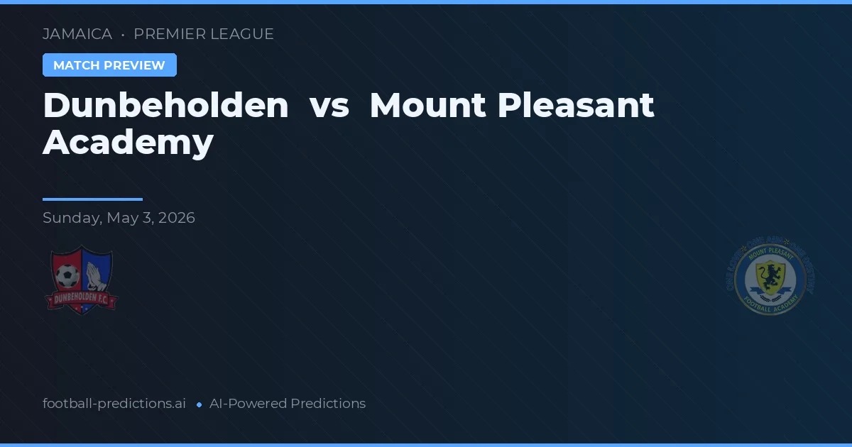 Dunbeholden vs Mount Pleasant Academy — voorspelling en vooruitblik wedstrijd