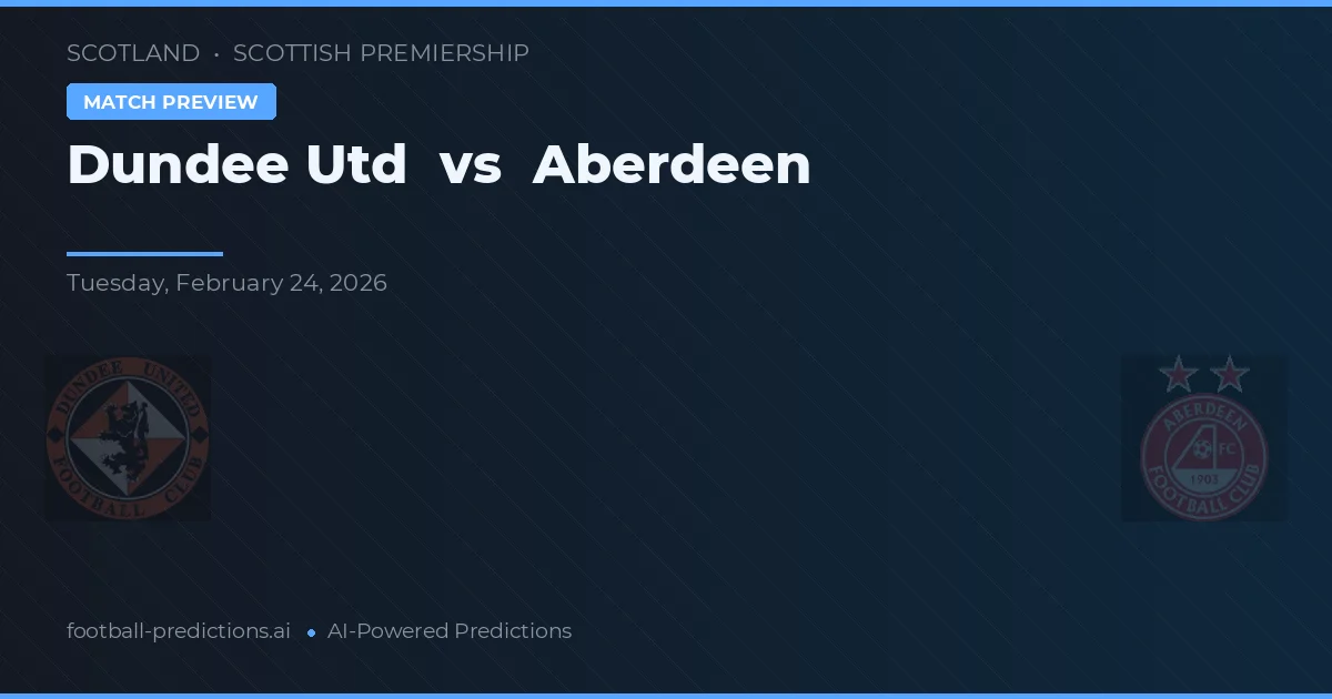 Dundee United vs Aberdeen — voorspelling en vooruitblik wedstrijd