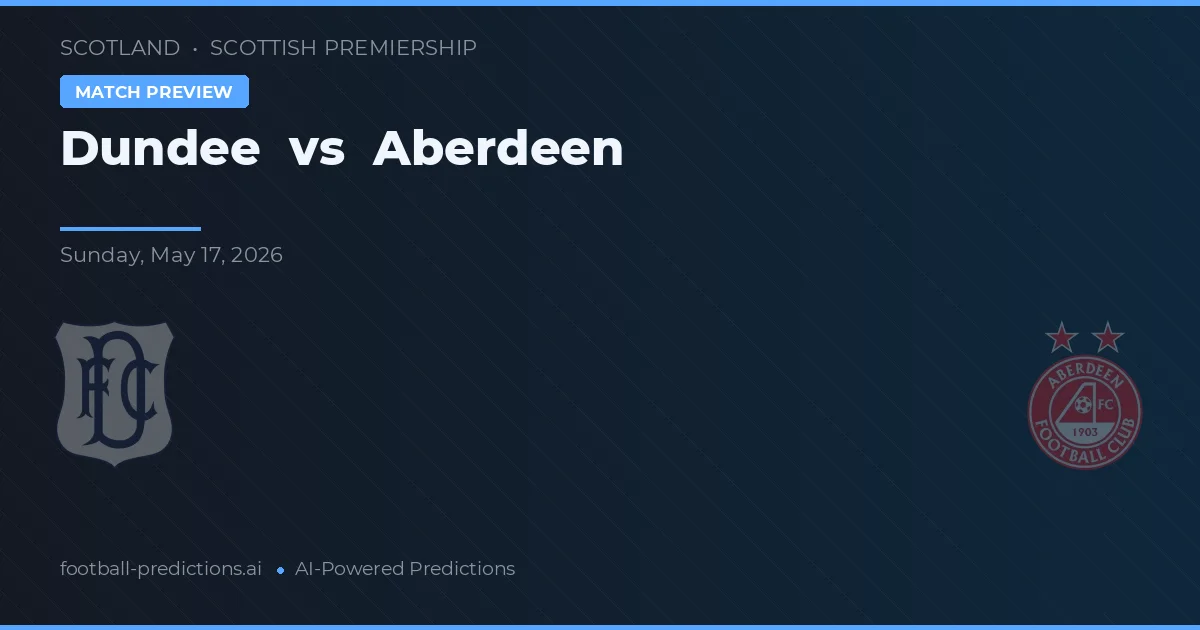 Dundee vs Aberdeen — voorspelling en vooruitblik wedstrijd