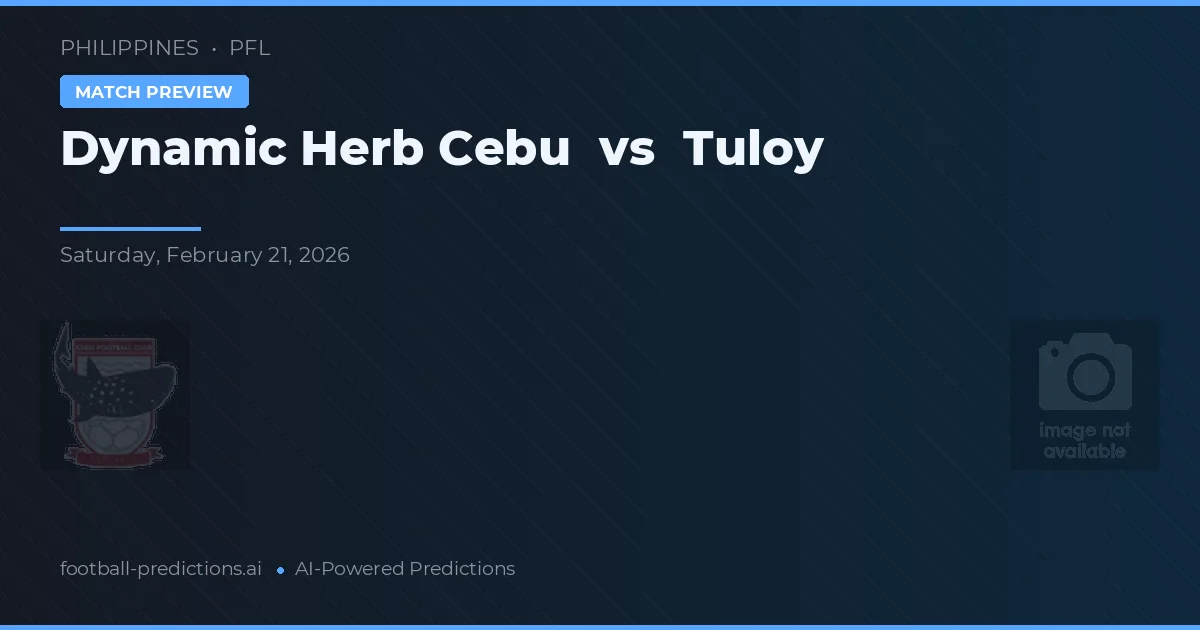 Dynamic Herb Cebu vs Tuloy — voorspelling en vooruitblik wedstrijd