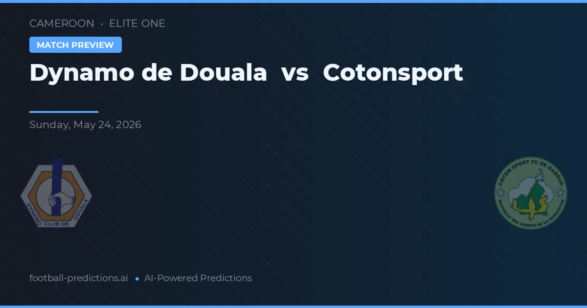 Dynamo de Douala vs Cotonsport — voorspelling en vooruitblik wedstrijd