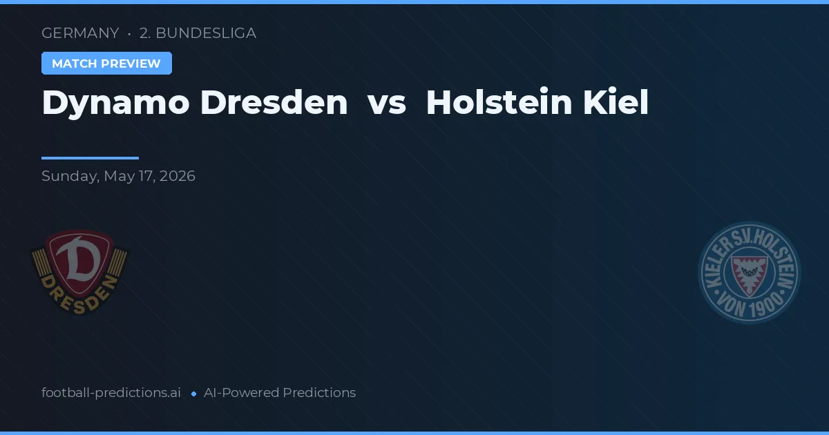 Dynamo Dresden vs Holstein Kiel — voorspelling en vooruitblik wedstrijd