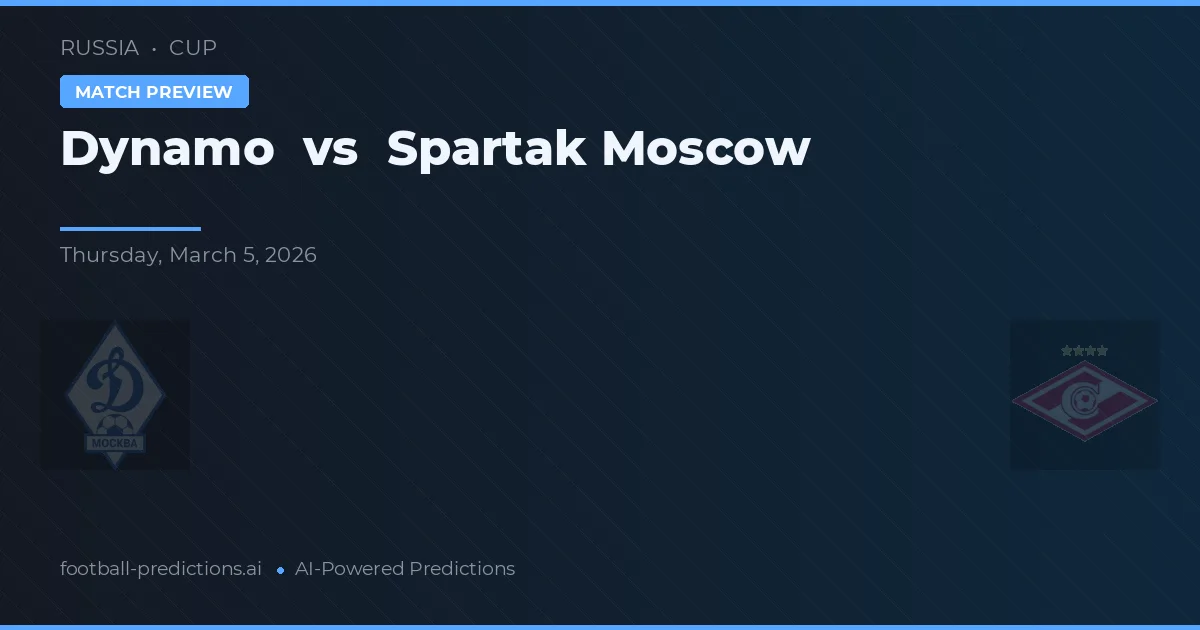 Dynamo Moskou vs Spartak Moskou — voorspelling en vooruitblik wedstrijd
