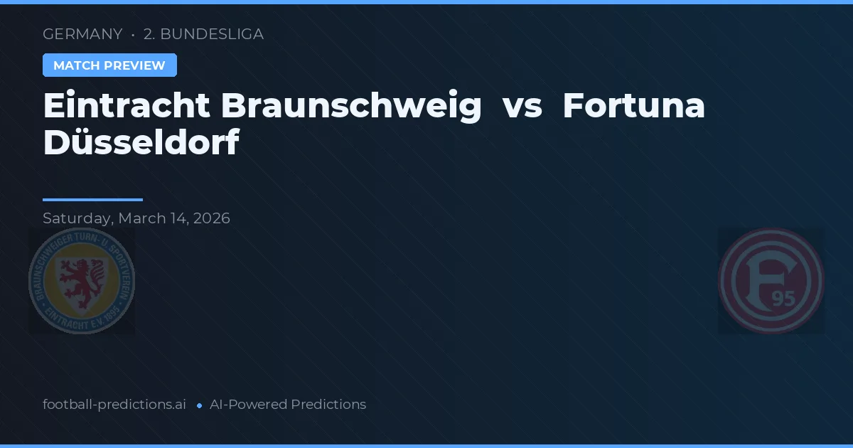 Eintracht Braunschweig vs Fortuna Düsseldorf — voorspelling en vooruitblik wedstrijd
