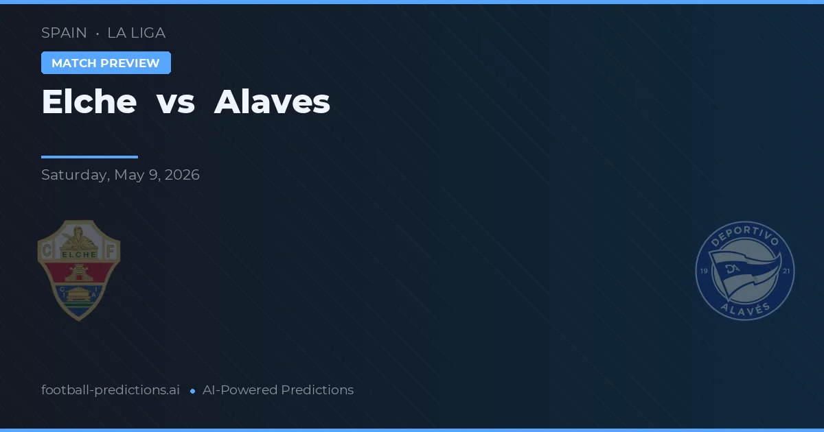 Elche vs Alavés — voorspelling en vooruitblik wedstrijd