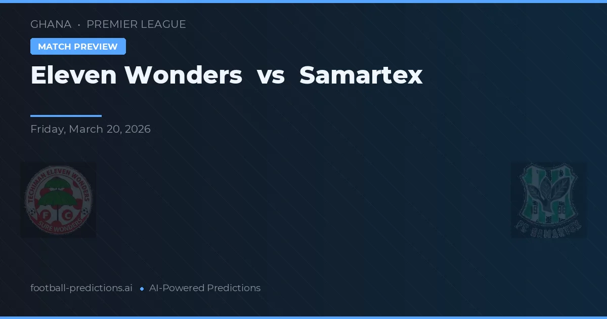 Eleven Wonders vs Samartex — voorspelling en vooruitblik wedstrijd