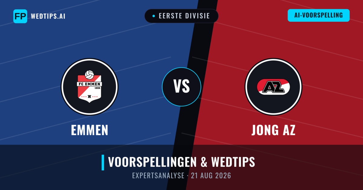 Emmen vs Jong AZ — voorspelling en vooruitblik wedstrijd