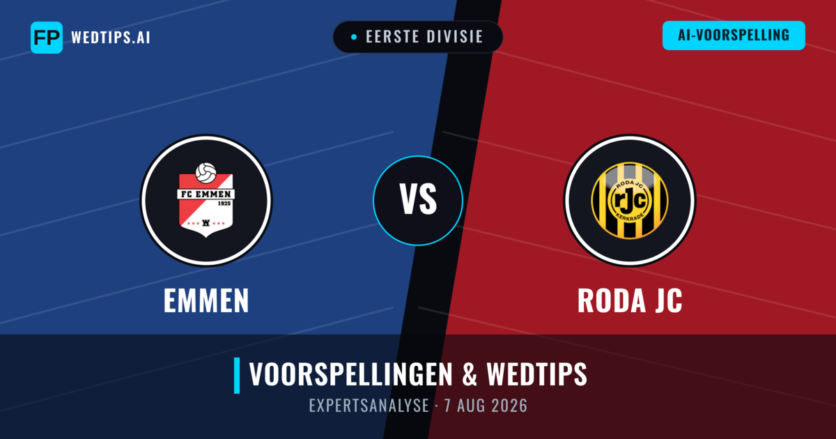 Emmen vs Roda JC — voorspelling en vooruitblik wedstrijd