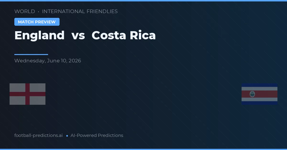 Engeland vs Costa Rica — voorspelling en vooruitblik wedstrijd