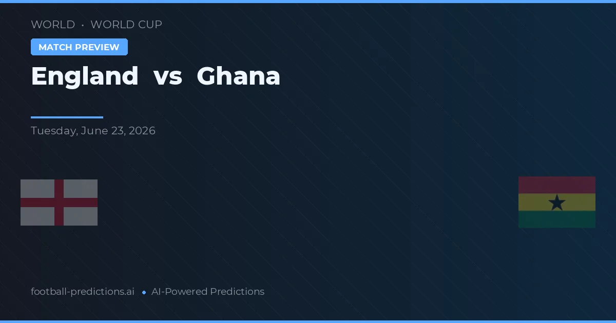 Engeland vs Ghana — voorspelling en vooruitblik wedstrijd