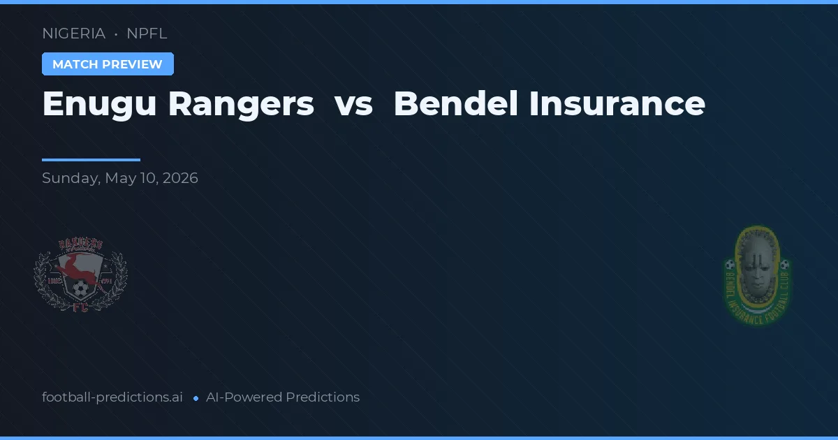 Enugu Rangers vs Bendel Insurance — voorspelling en vooruitblik wedstrijd