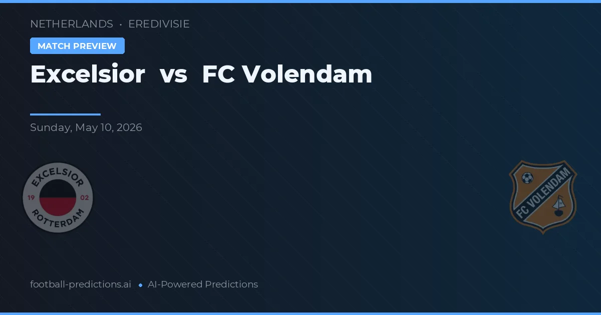 Excelsior vs FC Volendam — voorspelling en vooruitblik wedstrijd