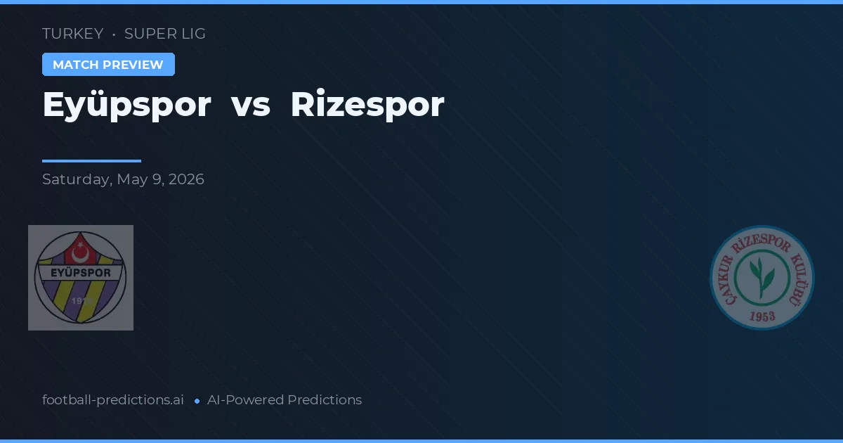 Eyüpspor vs Rizespor — voorspelling en vooruitblik wedstrijd