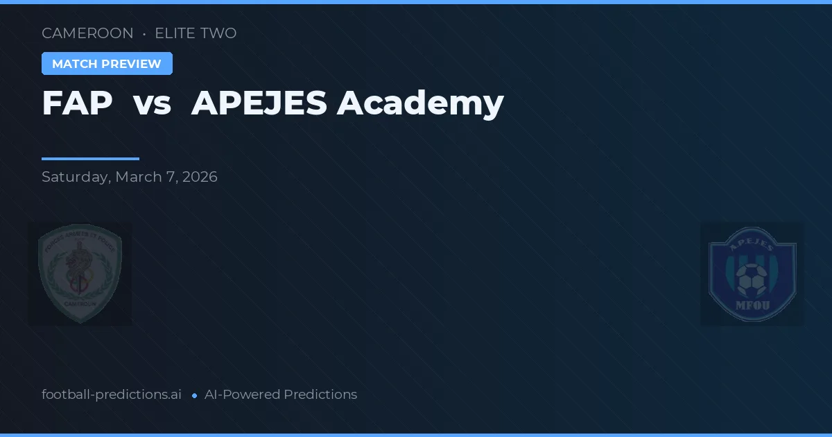 FAP vs APEJES Académie — voorspelling en vooruitblik wedstrijd