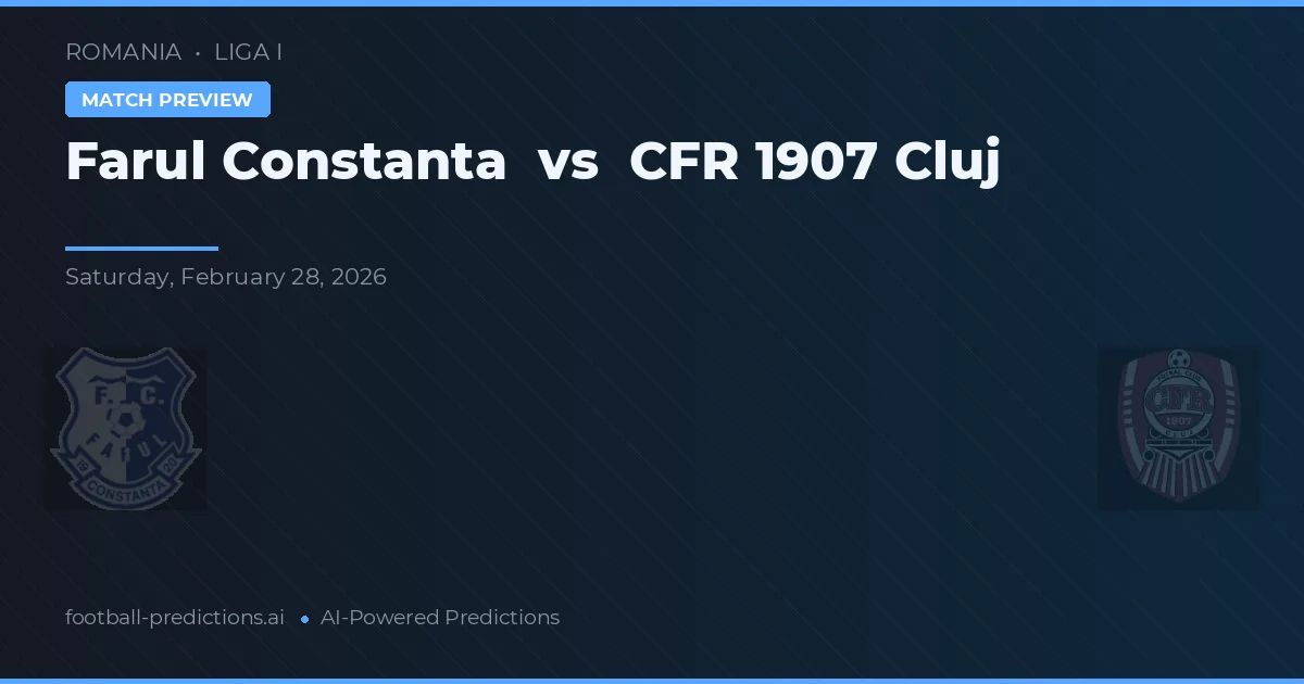 Farul Constanța vs CFR Cluj — voorspelling en vooruitblik wedstrijd
