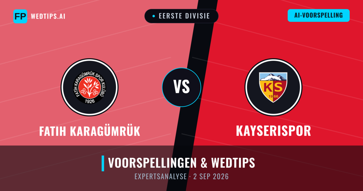 Fatih Karagümrük vs Kayserispor — voorspelling en vooruitblik wedstrijd