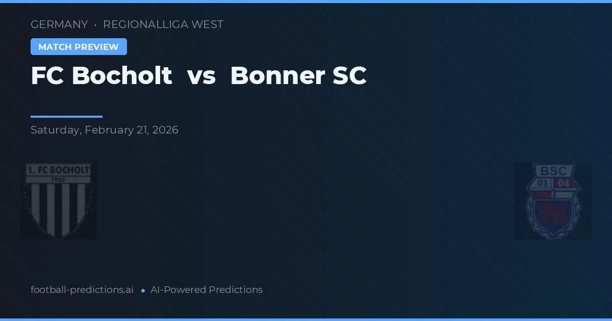 FC Bocholt vs Bonner SC — voorspelling en vooruitblik wedstrijd
