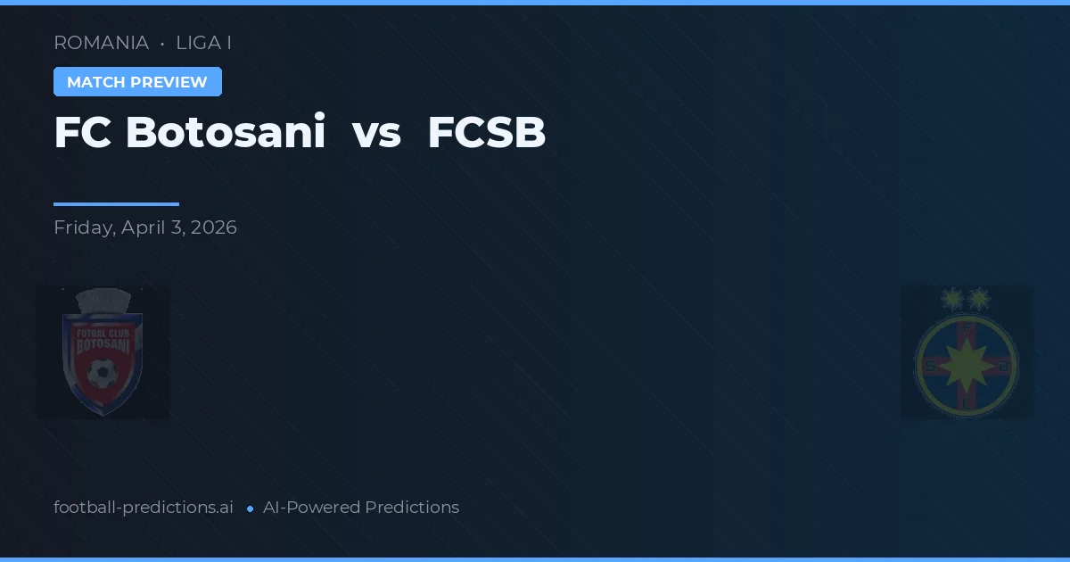 FC Botoșani vs FCSB — voorspelling en vooruitblik wedstrijd