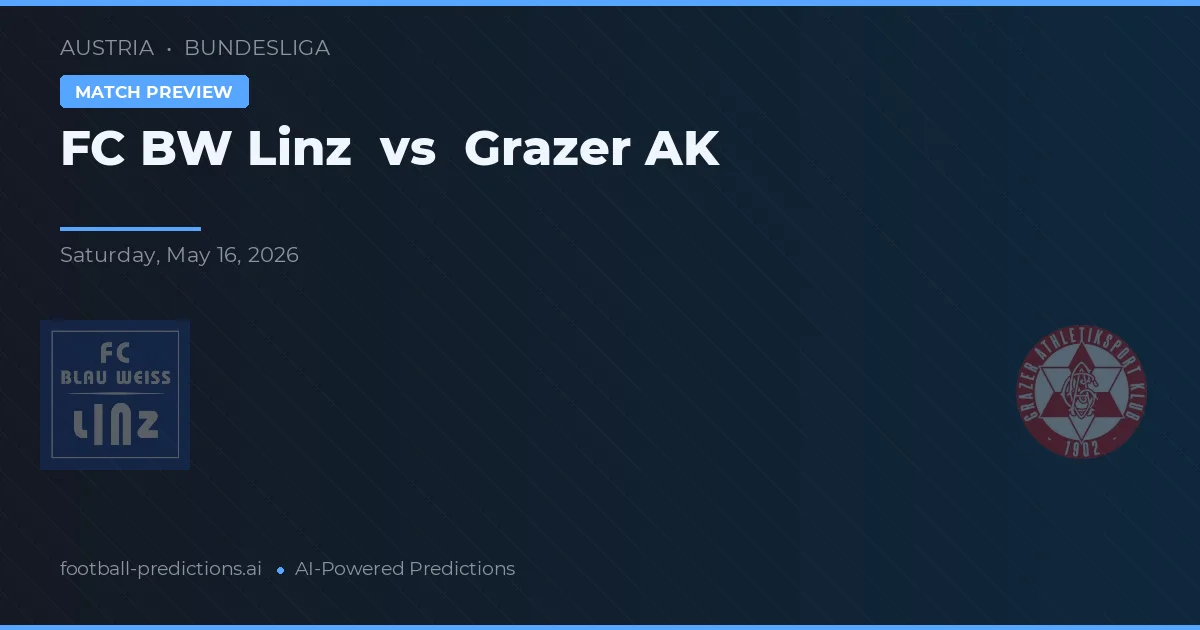 FC Blau-Weiss Linz vs Grazer AK — voorspelling en vooruitblik wedstrijd