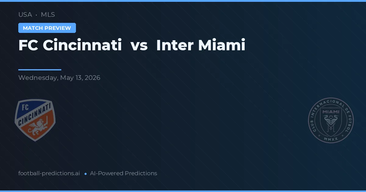 FC Cincinnati vs Inter Miami — voorspelling en vooruitblik wedstrijd