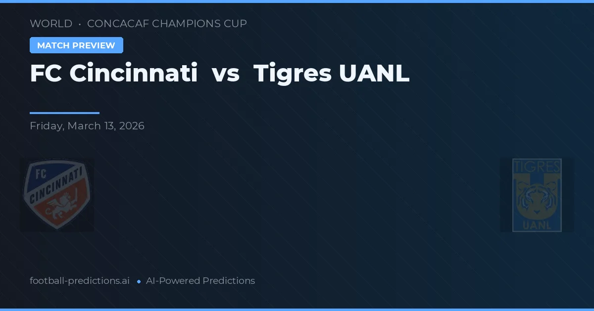 FC Cincinnati vs Tigres UANL — voorspelling en vooruitblik wedstrijd