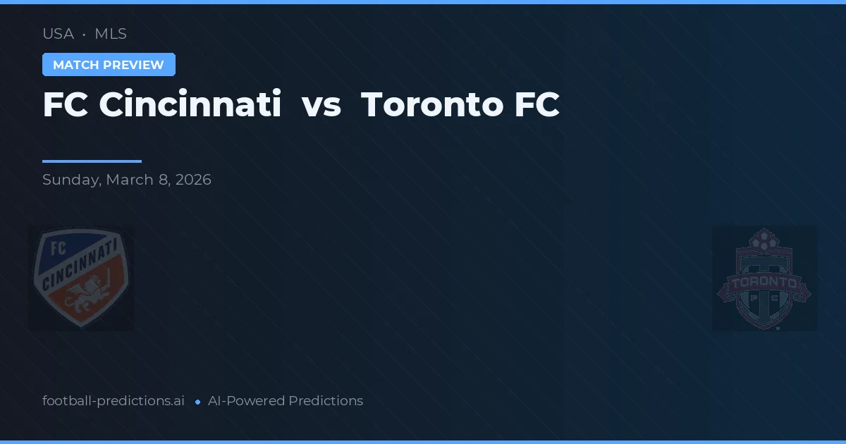 FC Cincinnati vs Toronto FC — voorspelling en vooruitblik wedstrijd