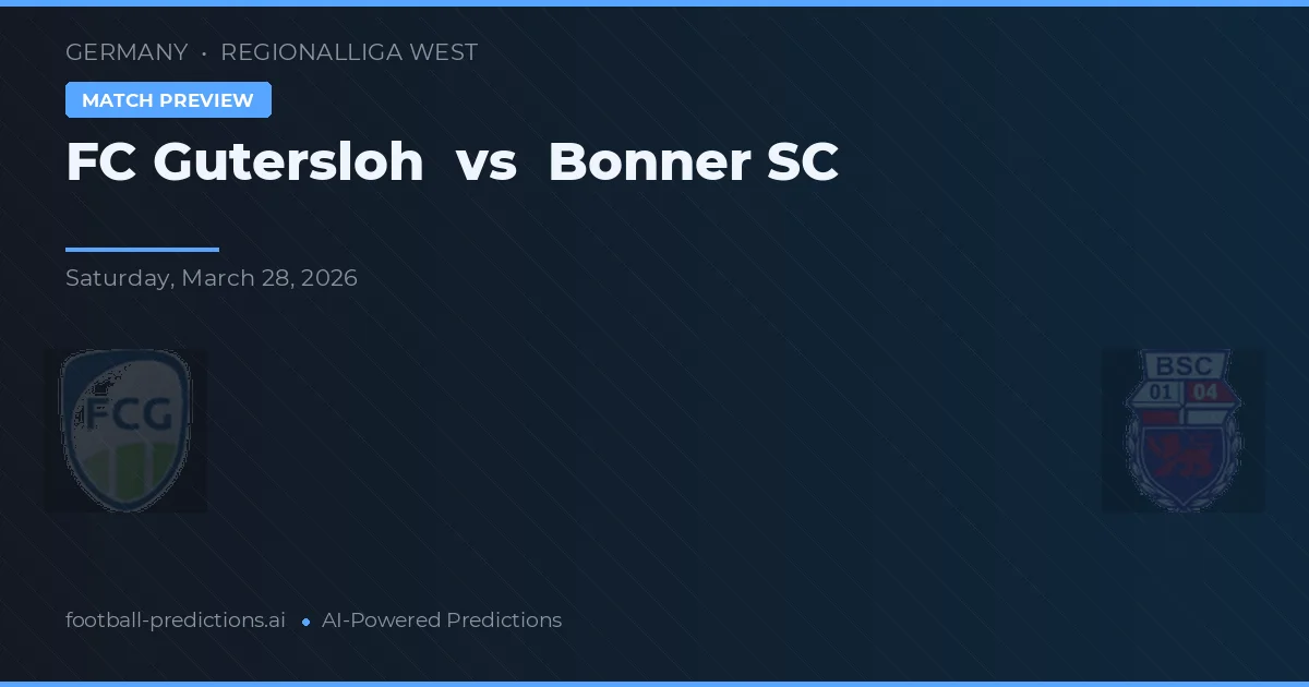 FC Gütersloh vs Bonner SC — voorspelling en vooruitblik wedstrijd