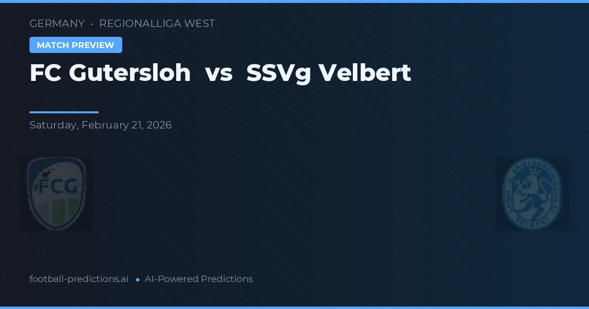 FC Gütersloh vs SSVg Velbert — voorspelling en vooruitblik wedstrijd
