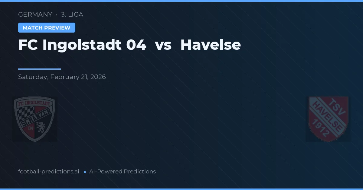 FC Ingolstadt 04 vs Havelse — voorspelling en vooruitblik wedstrijd