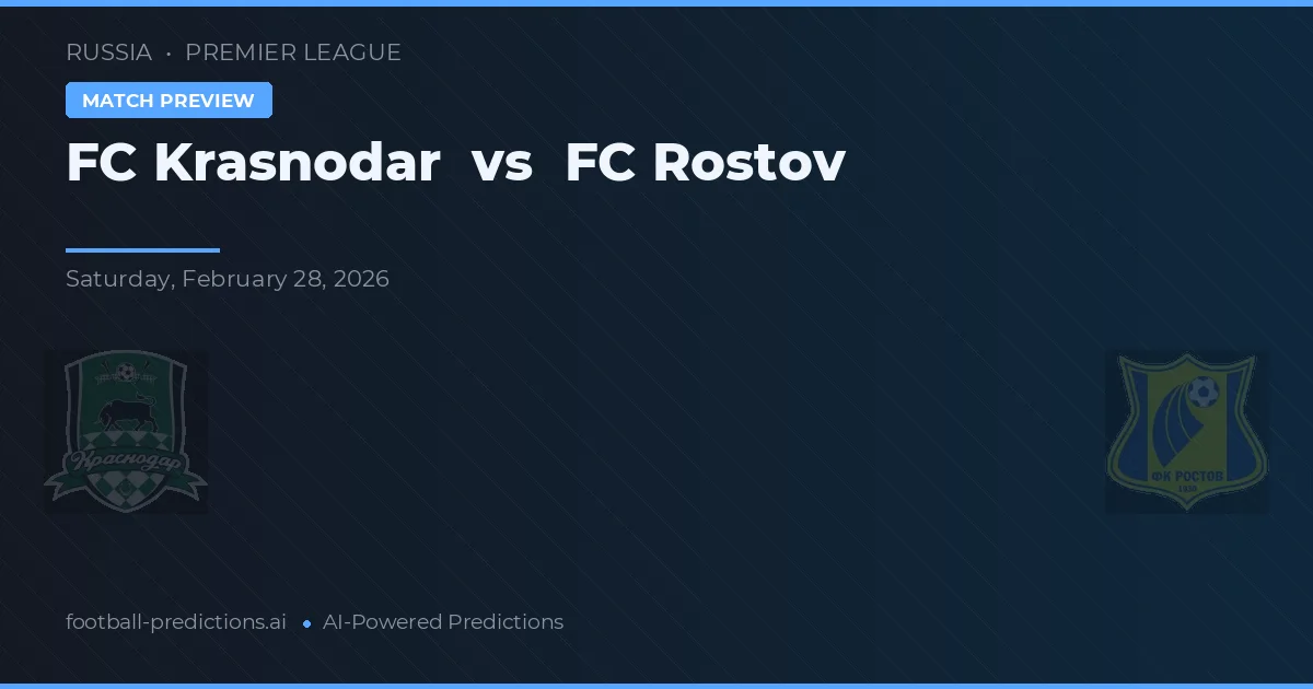 FC Krasnodar vs FC Rostov — voorspelling en vooruitblik wedstrijd